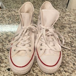 Unisex converse high top white size 9